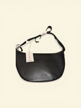 Lucky Brand Black Crescent Leather Shoulder Bag